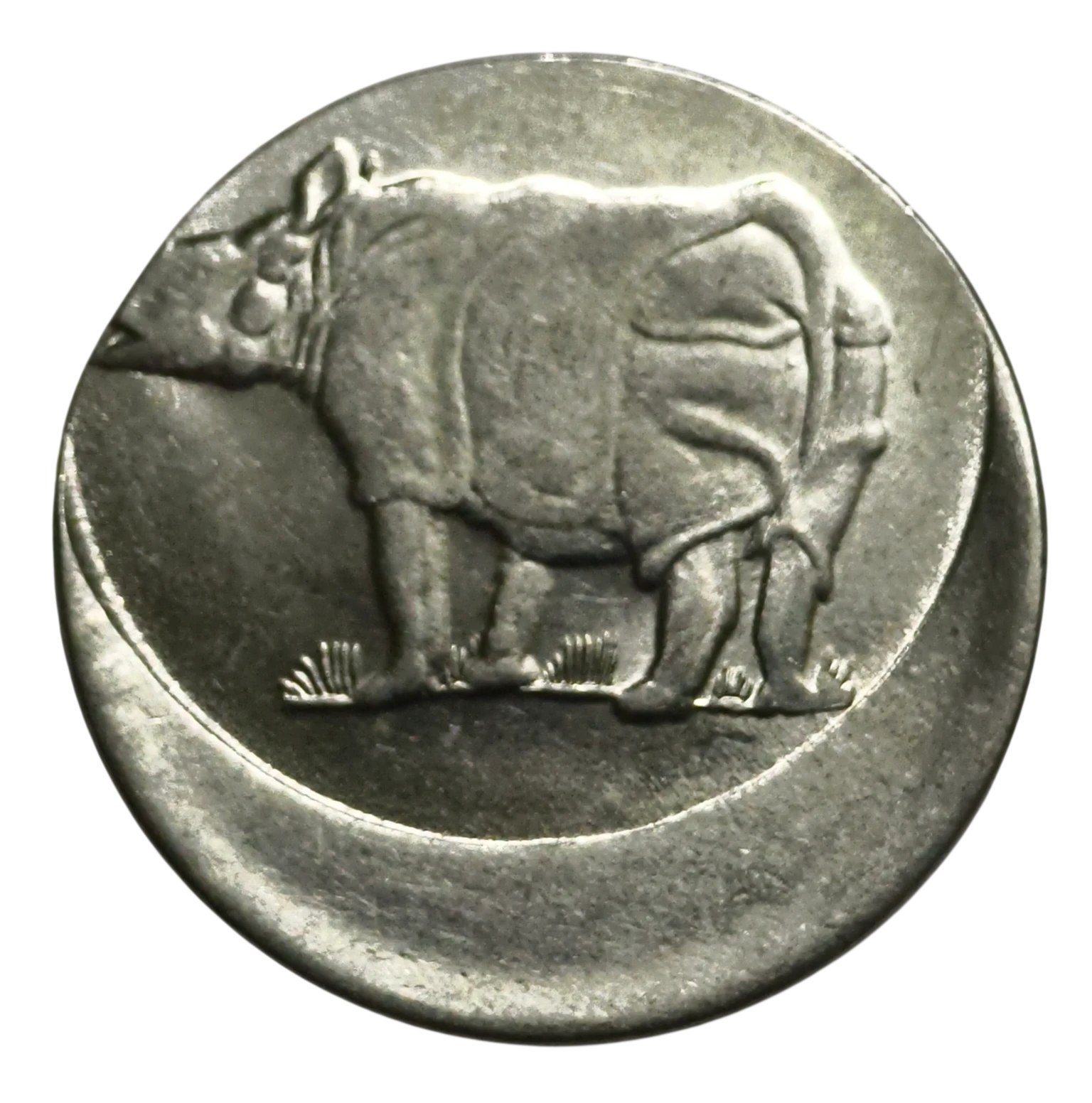 25 Paisa 1999 Kolkata Mint Shifting / Off Center Error AUNC Condition