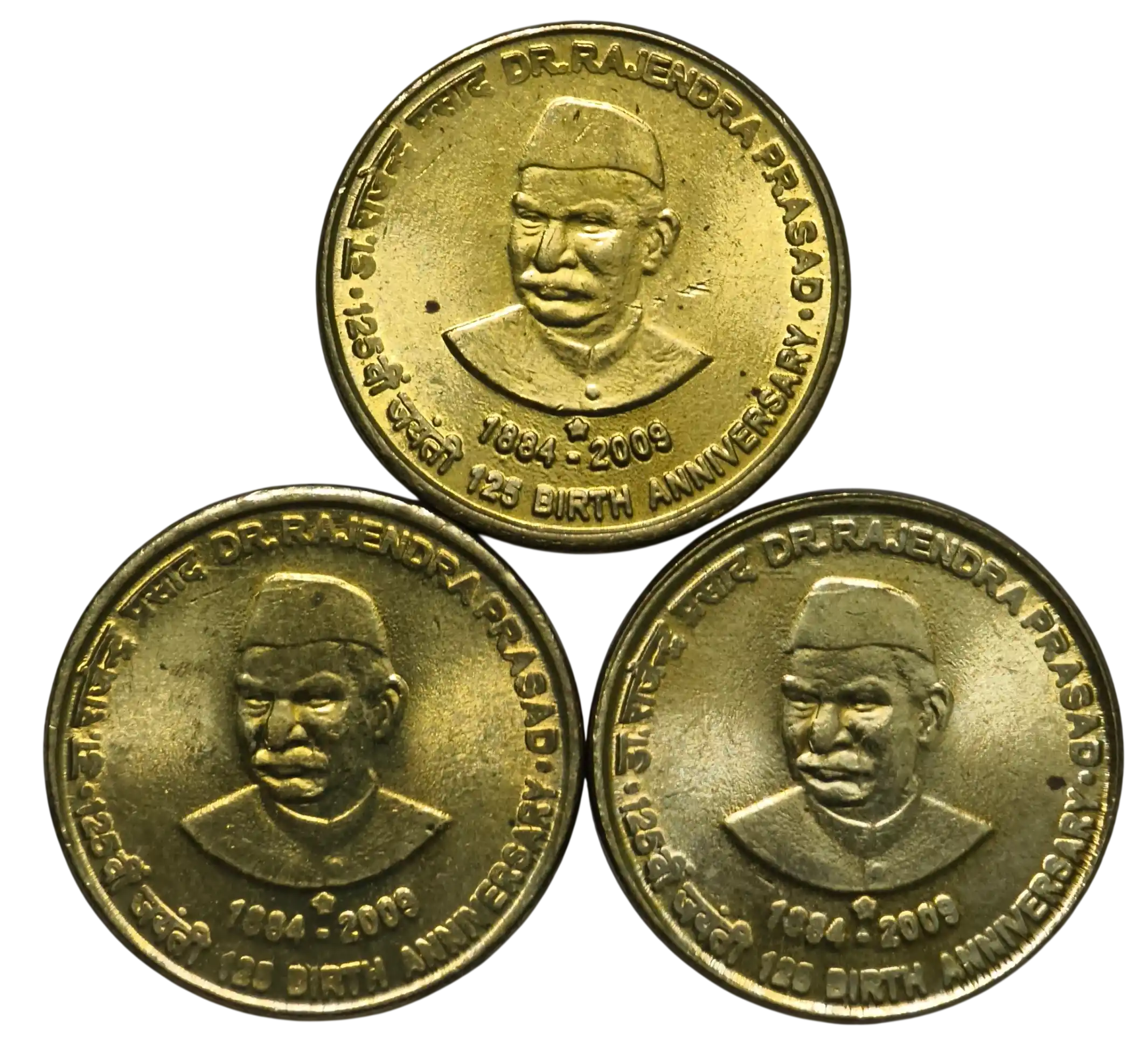 125 Barth anniversary Dr. Rajendra Prasad Hyderabad Mint UNC Condition (3 Pieces )