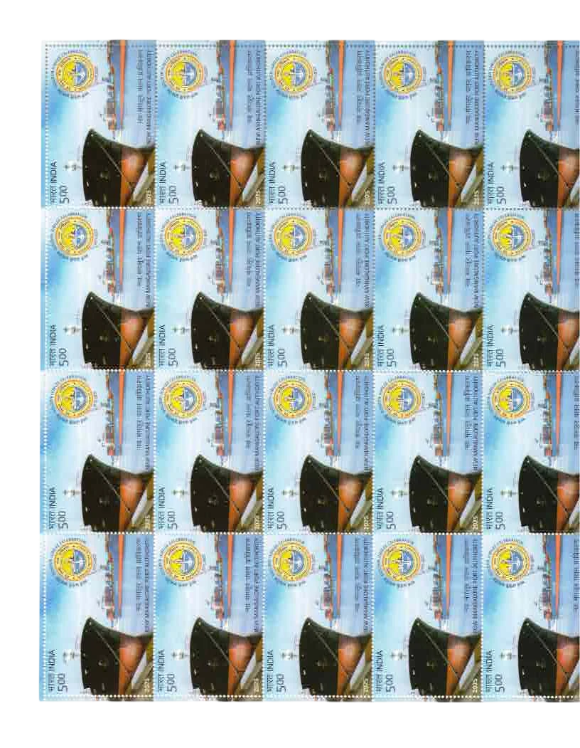 2025  FULL SHEET  NEW MANGLORE PORT AUTHORITY 20 STAMPS MNH