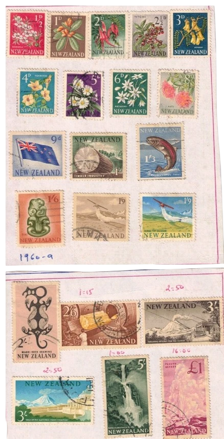 NEW ZEALAND 1960 ST 207 TO 224 USED 21 RARE SET RARE