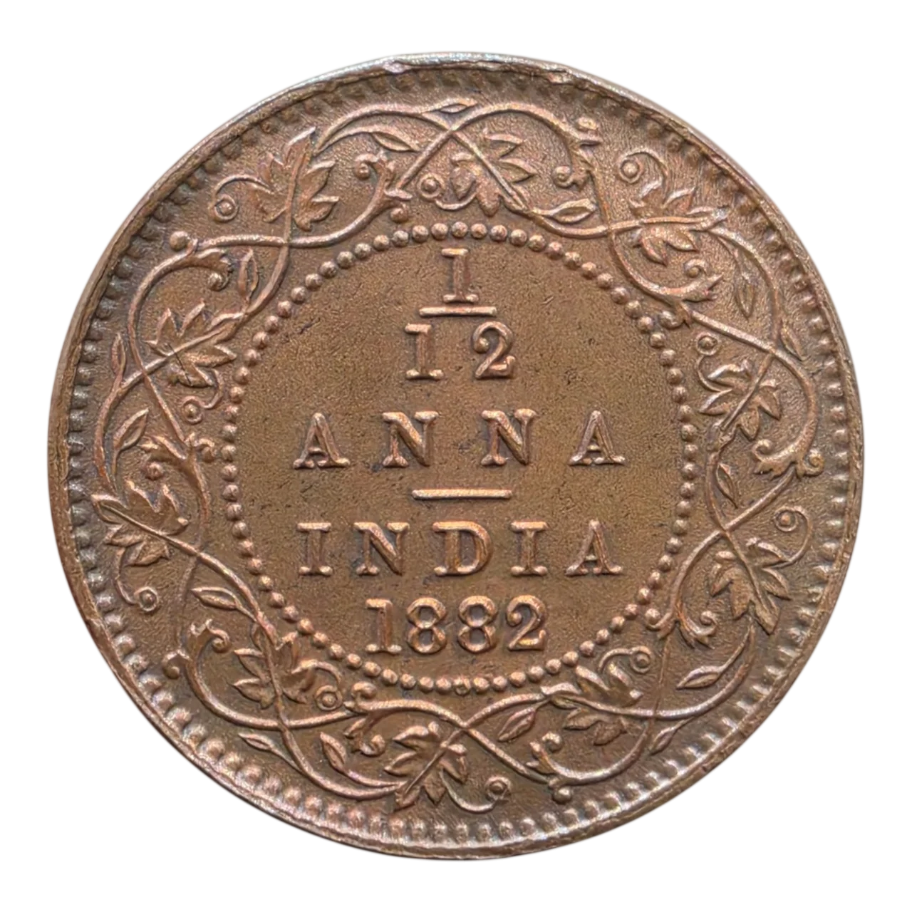 1/12th Anna 1882 Victoria Empress British India Rare Calcutta Mint Coin