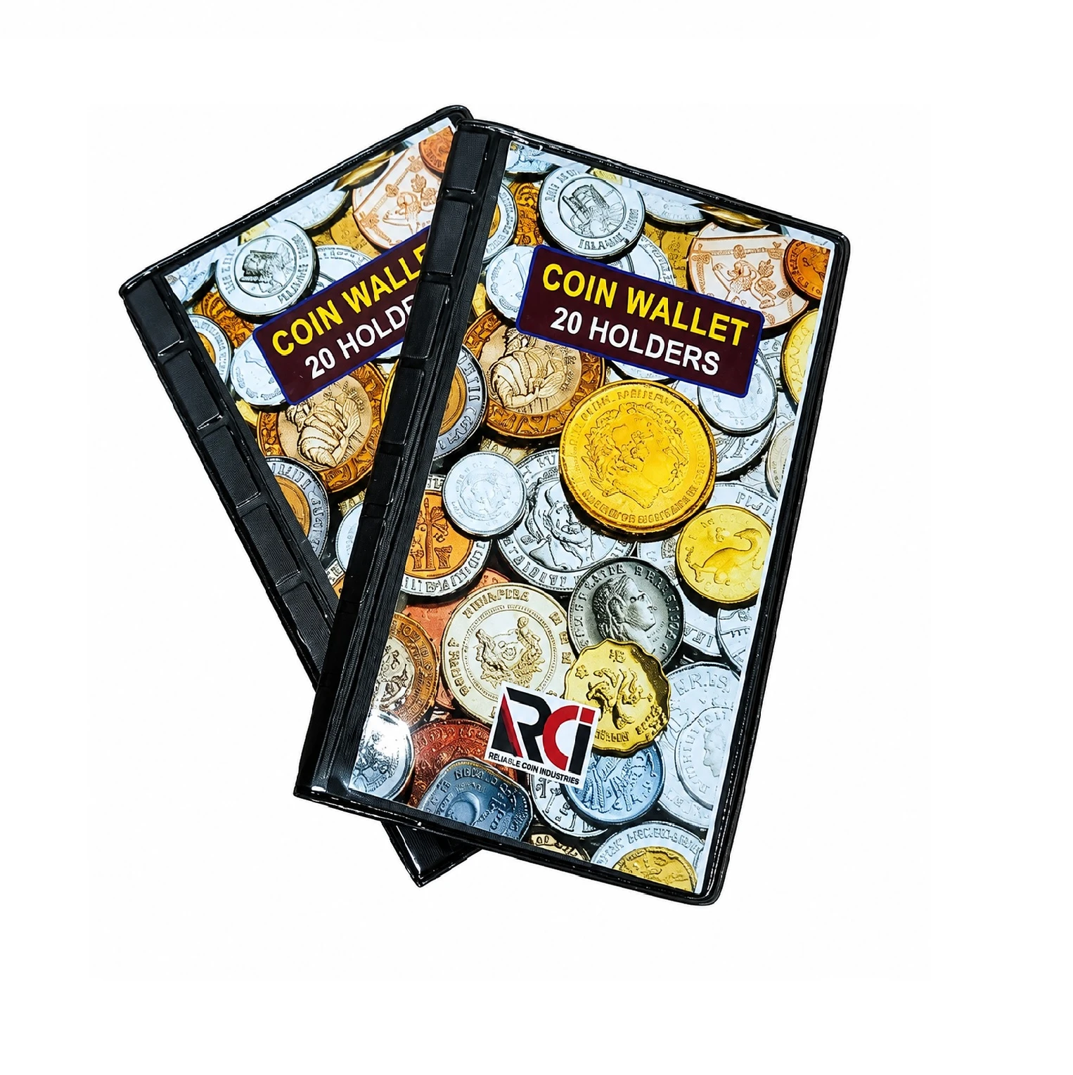 RCI 20 Pocket Coin Storage Album for Collectors – Multicolor Mini Album Pack of 2