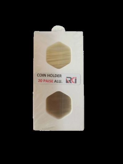 RCI 20 Paisa Coin Holders – for Anna Special Coins Collection | Pack of 50 Nos