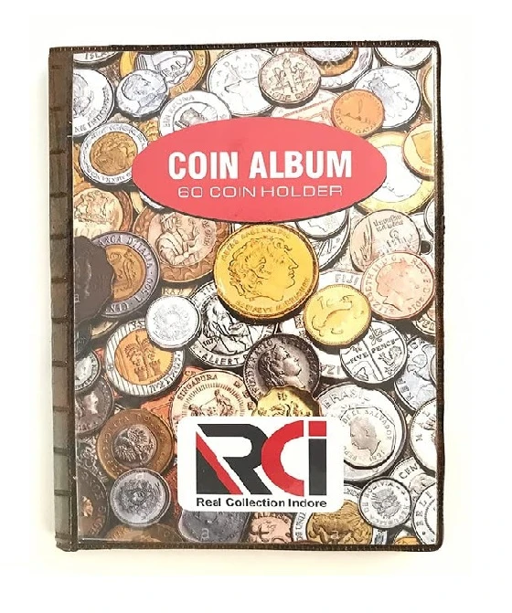 RCI 60 Pockets Coin Collection Book Album for Collectors – Hardcover Multicolor (Pack of 1)
