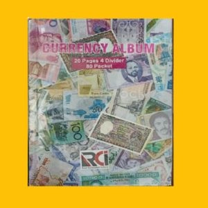 RCI 80 Pocket 4 Divider Currency Storage Album | for Small Notes Collection | 1 Pcs
