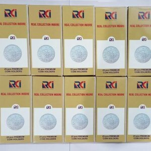 RCI Cardboard Coin Holder – 10 Packets Total 250 Pcs, Each Pack 25 Pcs, Sizes 15–40mm, White