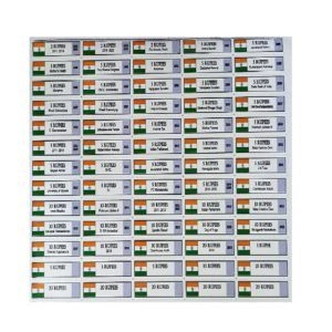 RCI Republic of India Coin Stickers 1950–2015, Pack of 1