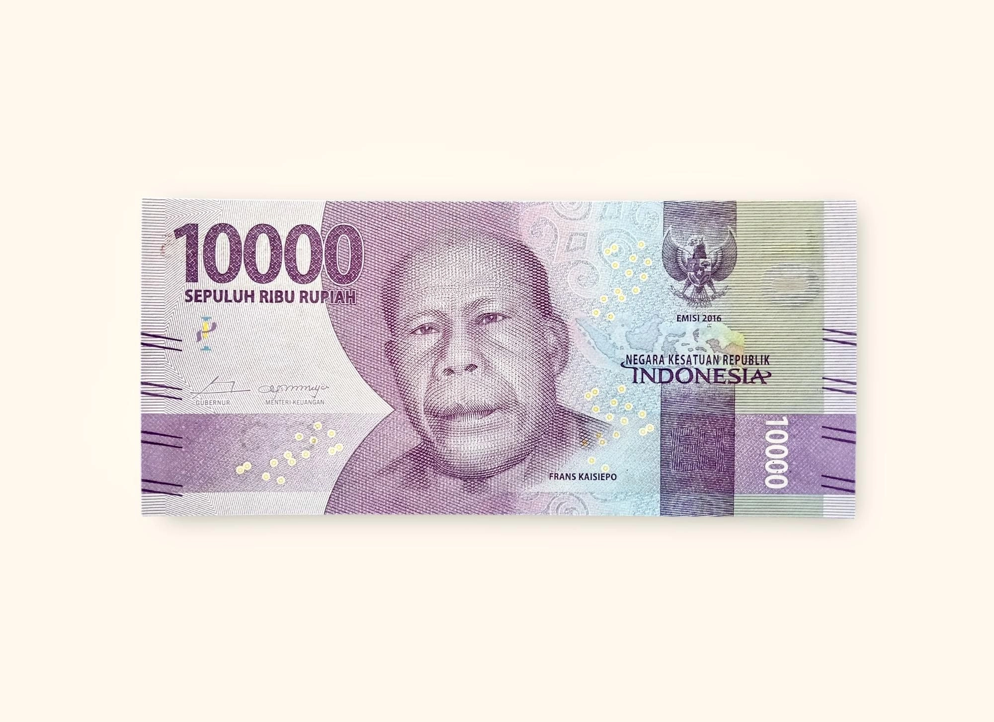 10,000 Indonesian Rupiah World banknote Gem Unc very Unique and rare