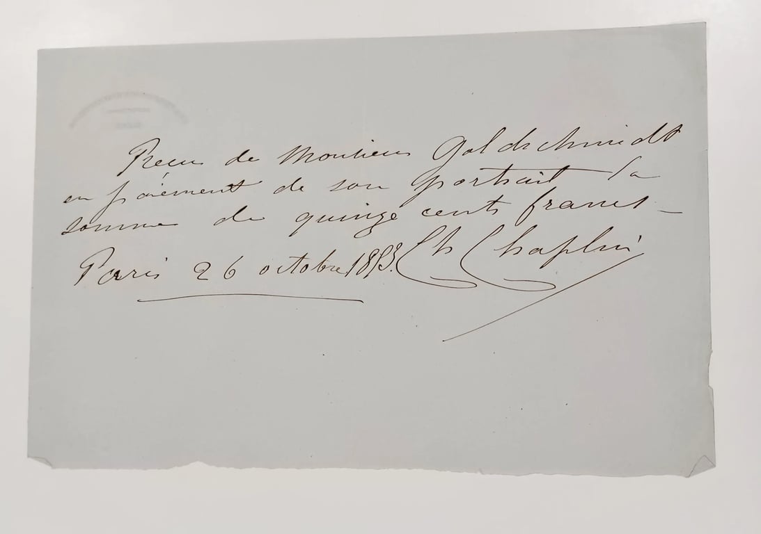 Charlie j Chaplin french painter hand written letter