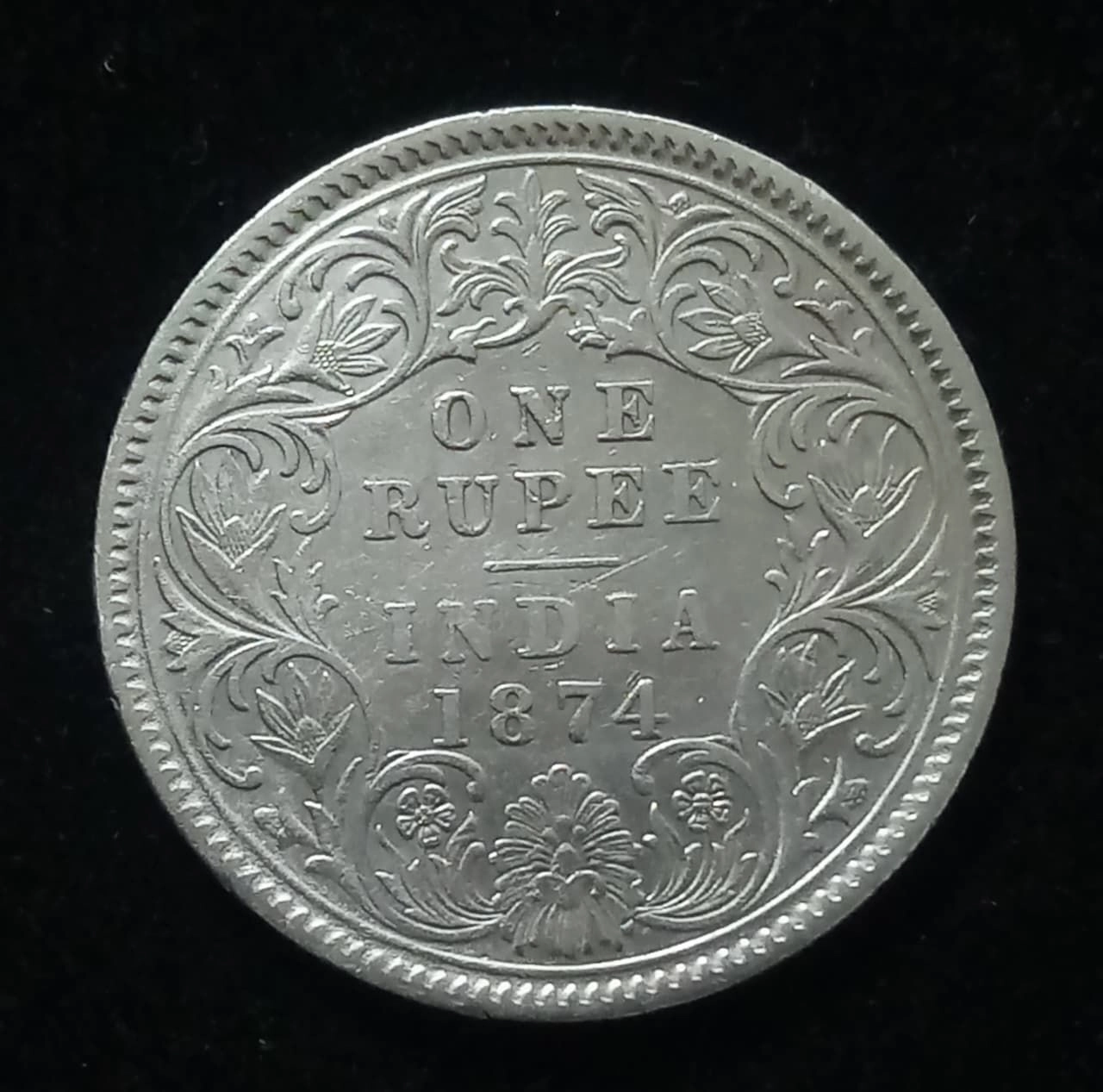 One Rupee 1874 Victoria Empress