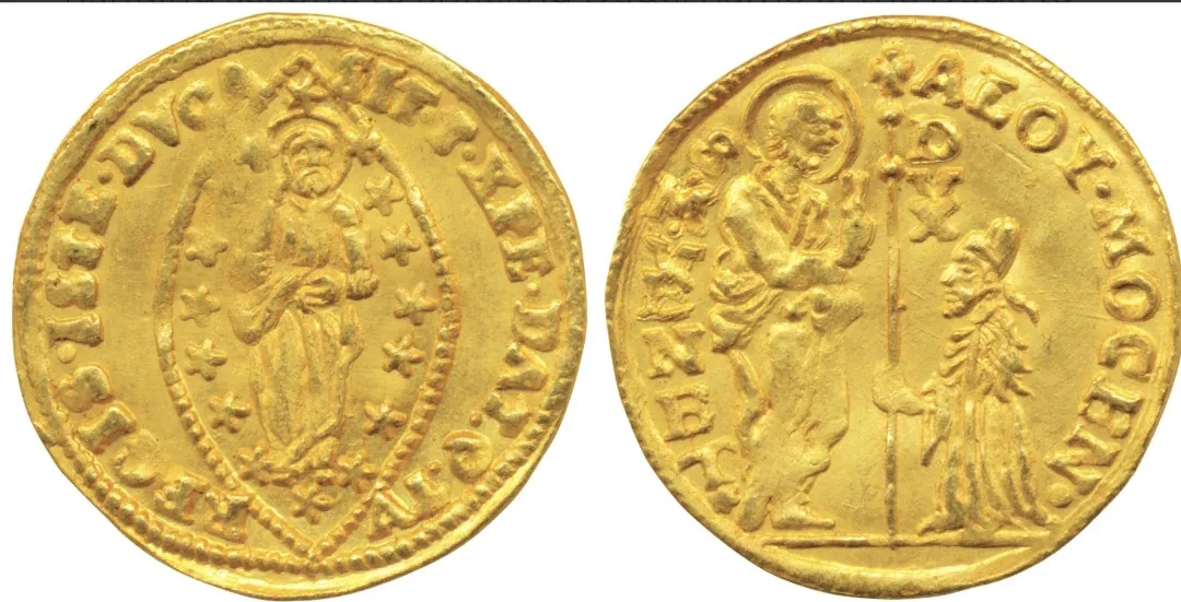 Italy Venice Gold Zecchino Coin (3.5g, 99.5% Pure Gold) | St. Mark & Doge Design | Christ Standing Reverse | Historic Venetian Coin | Extremely Fine Condition | Rare Collectible