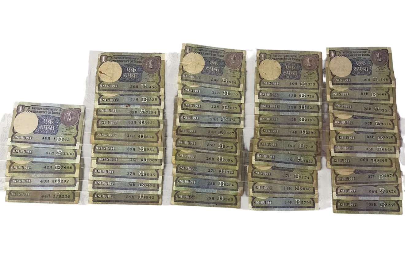 Mega Prefix Set (RARE) S P Shukla 1 Rupee- Complete Set  00H-44H