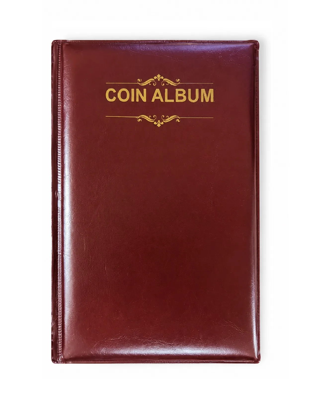 RCI 150 Pockets Direct Insert Coin Collection & Storage Album – Pocket Size 4.5 x 3 cm (Pack of 1, Brown)